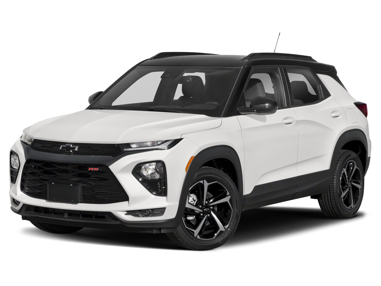 2022 Chevrolet TrailBlazer RS in Summit White — front three-quarter view