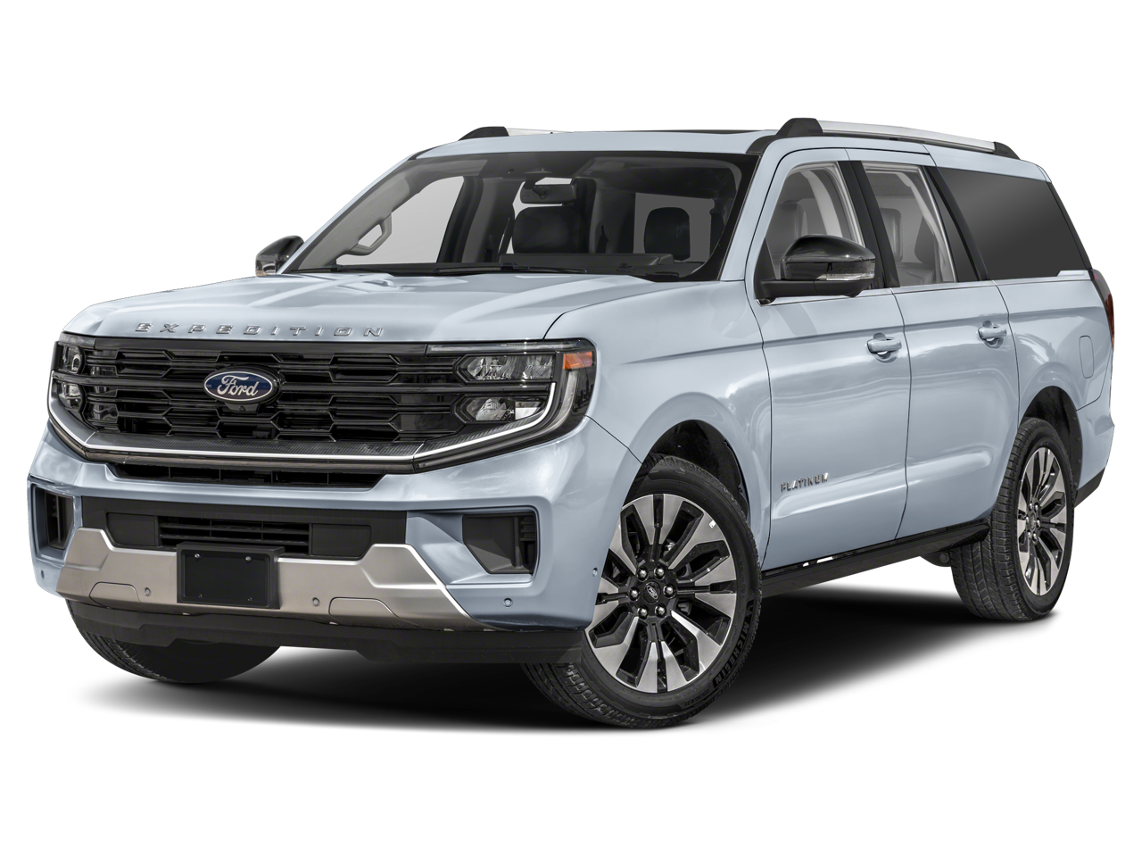 2025 Ford Expedition Max Platinum ULTIMATE PACKAGE in Agate Black Metallic — front three-quarter view