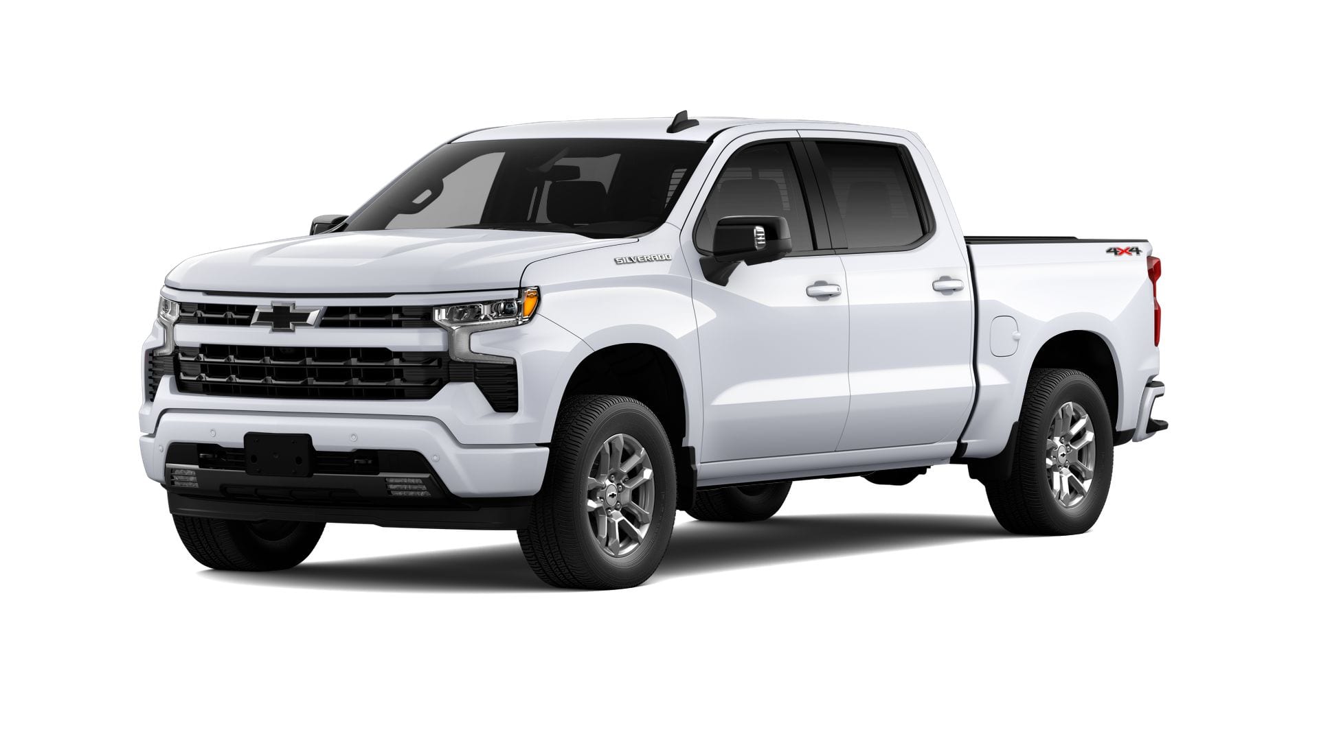 2026 Chevrolet Silverado 1500 RST in Summit White — front three-quarter view