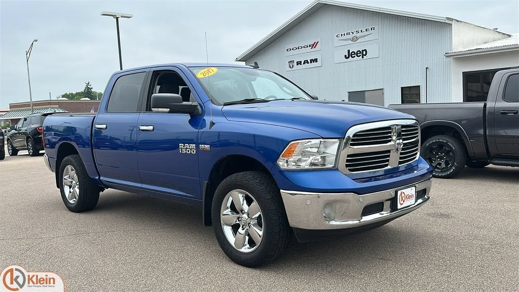 2017 RAM 1500 Big Horn in Blue — front three-quarter view