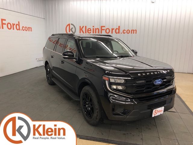2025 Ford Expedition Max Active 202A/ROOF in Black Metallic — front three-quarter view