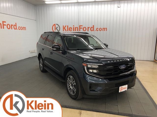 2025 Ford Expedition Active 202A/ROOF/BUCKETS in Stone Blue Metallic — front three-quarter view