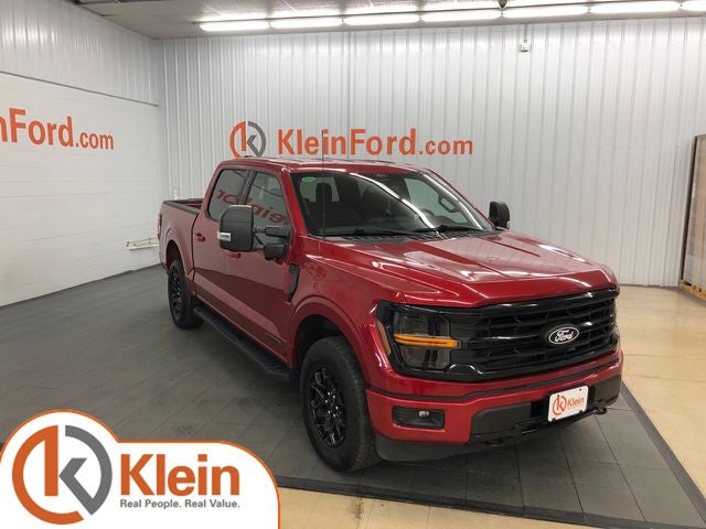2024 Ford F-150 XLT BLACK APPEARANCE PACKAGE in Red Metallic — front three-quarter view