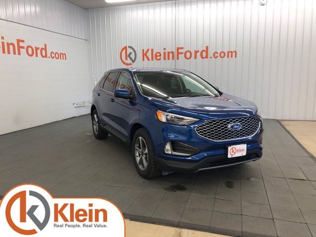 2024 Ford Edge SEL TOW PACKAGE in Atlas Blue Metallic — front three-quarter view