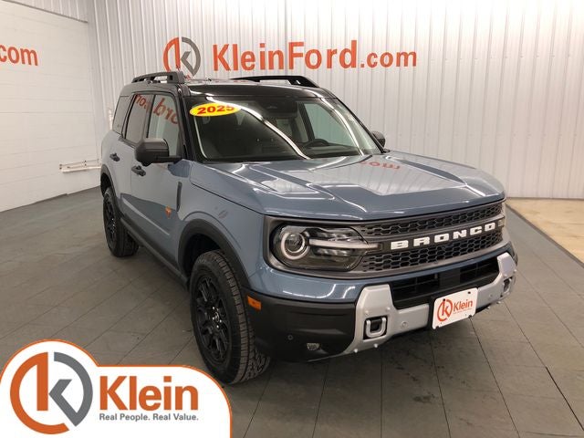 2025 Ford Bronco Sport Badlands in Azure Gray Metallic — front three-quarter view